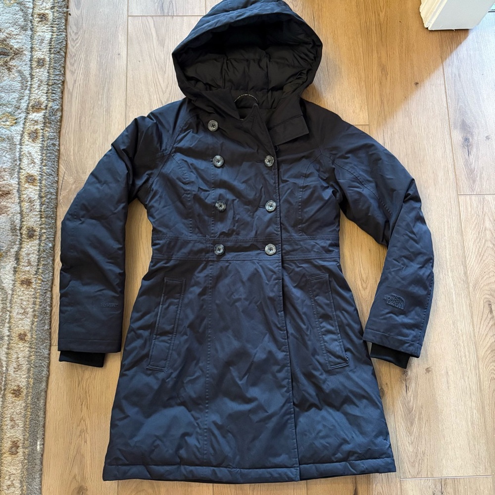 The North Face Black Parka Jacket Women's Small with buttons